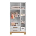 Ver imagem 4 de Conjunto Infantil Luar Branco Acetinado Cômoda Luar + Guarda-roupa Luar