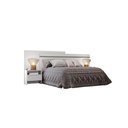 Ver imagem 1 de Cabeceira Cama Box Madeirado Casal Prime C/ 2 Mesas Branco - Novo Horizonte