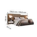Ver imagem 2 de Cabeceira Cama Box Madeirado Casal Prime C/ 2 Mesas Branco - Novo Horizonte