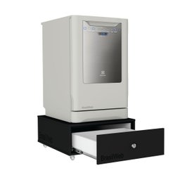 Base Balcão Gaveta com Rodízios para Lava-louças Eletrolux 8s Preto - 1