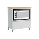 Ver imagem 1 de Balcão de Cozinha Modulado Marquesa Forno 1 Gaveta C- Tampo 80cm Branca-nature - Nesher