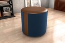 Ver imagem 2 de Puff Decorativo Sala Descando Copenhage Premium Veludo Azul Matrix