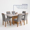 Ver mais imagens de Conjunto de Sala de Jantar 6 Lugares MDF 160x80cm Carol Cinamomo Off White Cinza