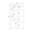 Ver imagem 2 de Armário Multiuso com 2 Portas e Rodízios 86cm Ditália