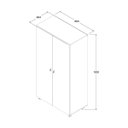 Ver imagem 4 de Armário Multiuso com 2 Portas e Rodízios 86cm Ditália