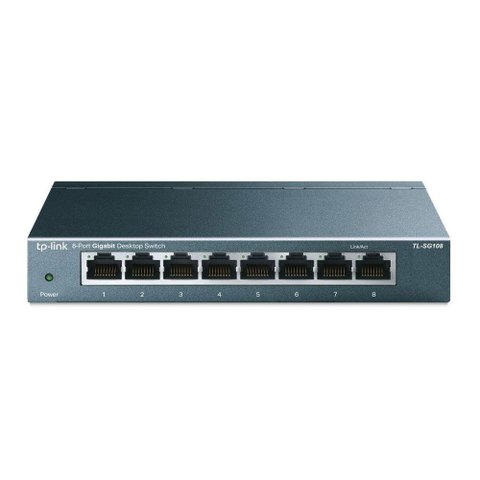 Switch 8 Portas Gigabit de Mesa 10-100-1000 Mbps Tl-sg108 Smb