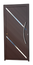 Ver imagem 1 de Porta Alumínio Lambril Duna c/Puxador D.Marrom Corten 100 Brimak