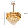 Lustre Pendente Cristal Moderno Elegante Sala Estar Quarto - 4