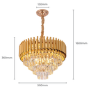 Ver imagem 4 de Lustre Pendente Cristal Moderno Elegante Sala Estar Quarto