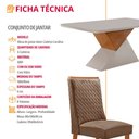 Ver imagem 7 de Mesa de Jantar Aster 180cm Tampo MDF Vidro Canto Copo com 6 Cadeiras Carolina