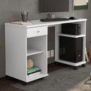Ver imagem 1 de Mesa de Computador com Prateleiras Million Branco - Patrimar