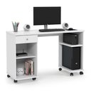 Ver imagem 2 de Mesa de Computador com Prateleiras Million Branco - Patrimar