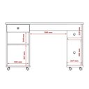 Ver imagem 4 de Mesa de Computador com Prateleiras Million Branco - Patrimar