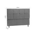 Ver imagem 2 de Cabeceira Solteiro 94 Cm New Civic Chumbo para Cama Box Estofada
