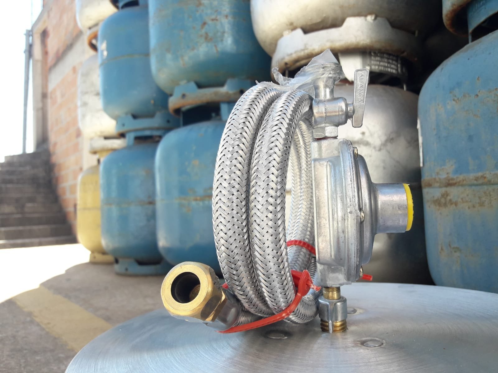 REGULADOR REGISTRO ALIANÇA 2KG 506-10 ROSCA 1/2 + MANG 2 Mt - 5