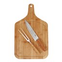 Ver imagem 1 de Conjunto Churrasco Bamboo Tábua 30cm x 50cm com Alça