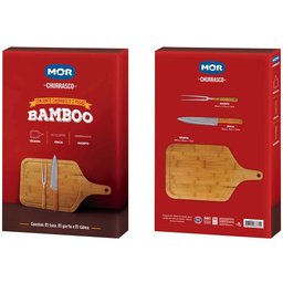 Conjunto Churrasco Bamboo Tábua 30cm x 50cm com Alça - 14