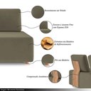 Ver imagem 4 de Sofá Liphis Sala de Estar Modulado Moderno Pés de Madeira Veludo Castor G45 - Gran Belo
