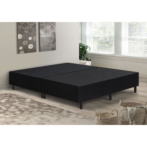 Base Box Queen Size Bipartido 158x198cm Estrutura Madeira Eucalipto Reforçada Suporte 150kg/m²