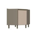 Ver imagem 1 de Balcão de Cozinha Connect Canto Oblíquo C/1 Porta S/tampo 79x82cm Duna/cristal - Henn