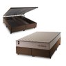 Conjunto Box Baú King San Diego Marrom 193x203x74 Espuma D33 - 2