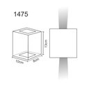 Ver imagem 2 de LUMINÁRIA PAREDE BALIZA 2 VISORES QUADRADO G9 PRETO - 1475 PT