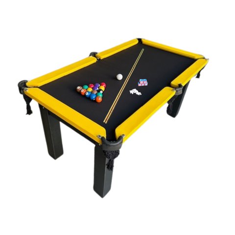 Mesa de Sinuca/snooker/bilhar com Kit Impar Sports - Amarela