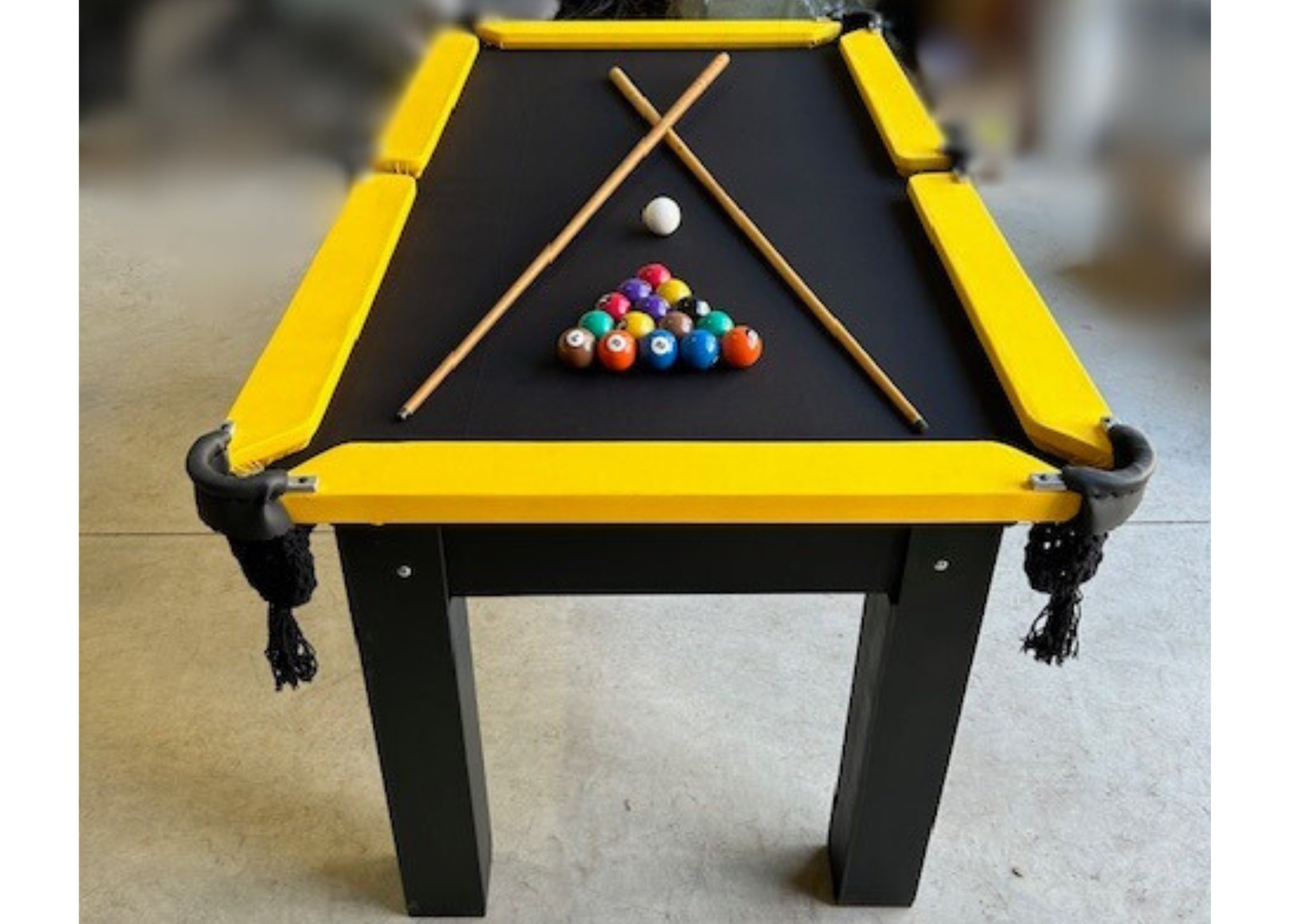 Mesa de Sinuca/snooker/bilhar com Kit Impar Sports - Amarela - 5