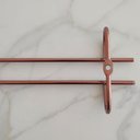 Ver imagem 6 de 3 Suportes Taças Rose Gold 25cm Adega Organizador Suspenso