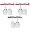 Ver imagem 1 de 3 Suportes Taças Rose Gold 25cm Adega Organizador Suspenso