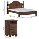 Ver imagem 4 de Cama Queen Classica 02 Mesas de Cabeceira Madeira Maciça Milani Store Cafe