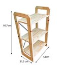 Ver imagem 6 de Aparador de Madeira Pinus Linea de 3 Prateleiras Slim Natural