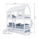 Ver imagem 3 de Treliche Casinha Encantada com Kit Escada/ Escorregador Madeira Maciça Branco Megamobilia