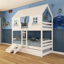 Ver imagem 1 de Treliche Casinha Encantada com Kit Escada/ Escorregador Madeira Maciça Branco Megamobilia