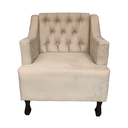 Ver imagem 1 de Poltrona Cadeira Decorativa Para Sala E Recepção Genesis Bege -LM DECOR