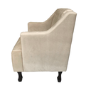 Ver imagem 3 de Poltrona Cadeira Decorativa Para Sala E Recepção Genesis Bege -LM DECOR