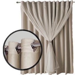 Cortina Blecaute para Quarto e Sala Lea 3,00 X 2,40 Palha - 3