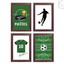Ver imagem 1 de Quadro Decorativo Infantil Quarto de Menino Futebol Moldura:tabaco