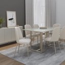 Ver imagem 7 de Conjunto Sala de Jantar Mesa com Tampo de Vidro 6 Cadeiras Arcádia
