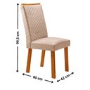 Ver imagem 6 de Mesa de Jantar Carolina 6 Lugares Tampo Laminado Creme Off White 180cm Moderna
