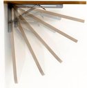 Ver mais imagens de Mesa Dobrável Premium (Selo Fsc) 80 x 41 cm Castanho com Cantos Arredondados e Kit para Fixação Bemf