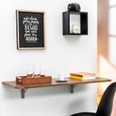 Ver imagem 2 de Mesa Dobrável Premium (Selo Fsc) 80 x 41 cm Castanho com Cantos Arredondados e Kit para Fixação Bemf