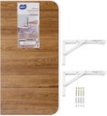 Ver imagem 5 de Mesa Dobrável Premium (Selo Fsc) 80 x 41 cm Castanho com Cantos Arredondados e Kit para Fixação Bemf