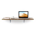 Ver imagem 4 de Mesa Dobrável Premium (Selo Fsc) 80 x 41 cm Castanho com Cantos Arredondados e Kit para Fixação Bemf