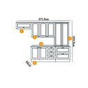 Ver imagem 4 de Cozinha Modulada Completa Americana 5pçs 2 Armários Balcão Paneleiro Complemento C5p14 Branco -