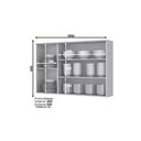 Ver imagem 3 de Cozinha Modulada Completa Americana 5pçs 2 Armários Balcão Paneleiro Complemento C5p14 Branco -