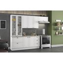 Ver imagem 2 de Cozinha Modulada Completa Americana 5pçs 2 Armários Balcão Paneleiro Complemento C5p14 Branco -