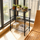 Ver imagem 3 de Estante Aço 3 Prateleiras Preta 90 Cm com Forros