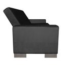Ver imagem 4 de Sofá Cama 2 Lugares para Sala de Estar Lisboa Suede Preto