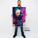 Ver imagem 2 de Quadro Decorativo Caixa Mulher Intense Tacolado Moldura Caixa Alta 4,5cm Madeira com Vidro 60 X 90cm